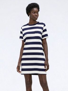 Everlane Navy white rugby T-shirt, dress large